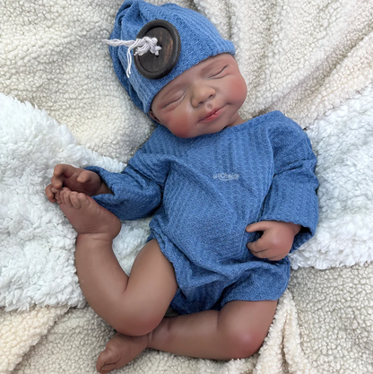 3D Modeling Support 19" Full Silicone Body Reborn Baby Lifelike Open Mouth Fashion Doll Toy for Collectors and Artists