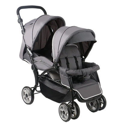 High Landscape Lightweight Linen Foldable New Style Double Seat Twins for 0-3 Years Baby Stroller 3 in 1