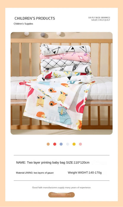 Low Price in Stock Double Layer  Bamboo Baby Newborn  Muslin Swaddle Adjustable Swaddle Baby Milestone Blanket for Sale