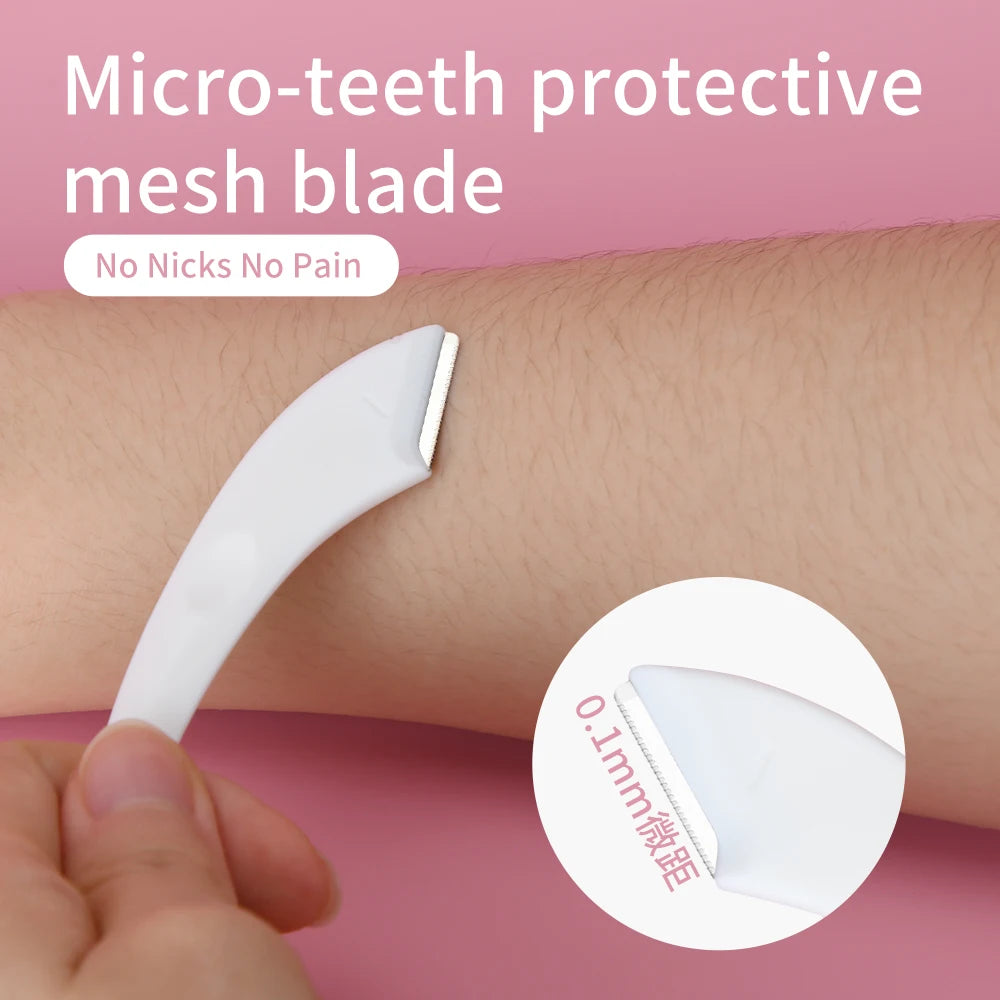 3pcs Eyebrow Trimmer Set Stainless Steel Curved Eyebrow Razor Eyebrow Scissors With Comb Beauty Tool for Beginners