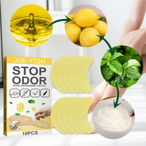Jue-Fish Deodorant Stickers For Fresh  Remove And Prevent Odor Foot Sweat Sports Shoes Smelly Insole