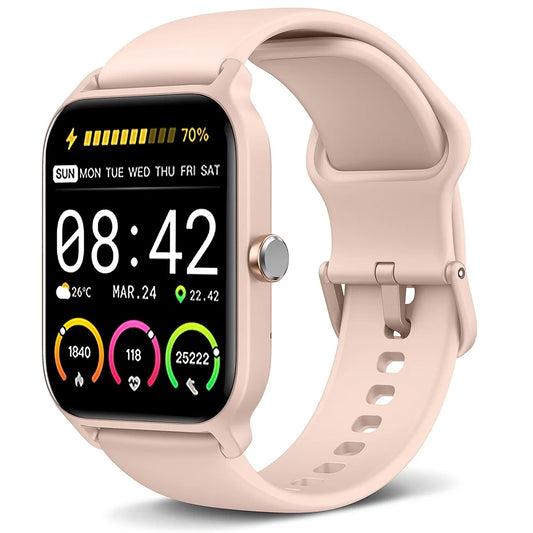 Smartwatch Gift for Men and Women, 1.8" HD Full Touch Screen, Make & Receive Calls, Message Notifications, 100+ Sports Modes