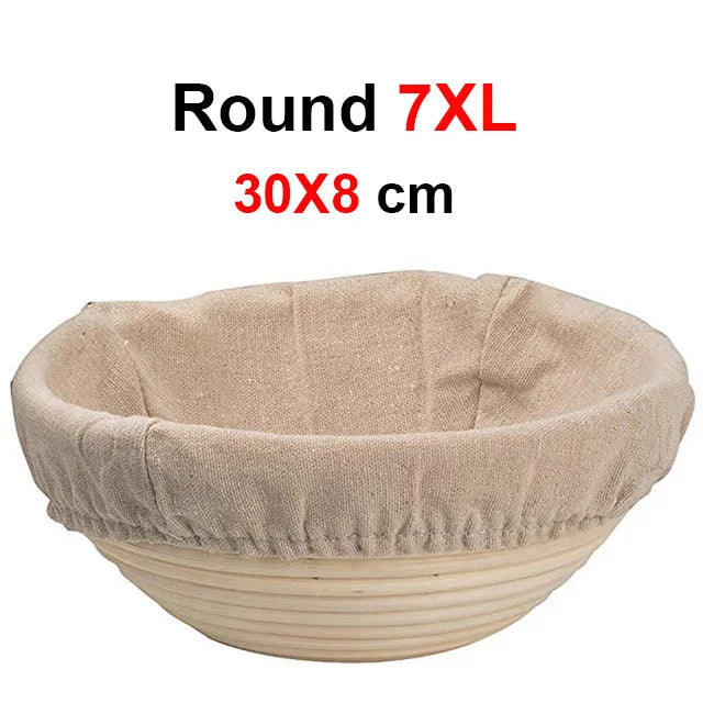 UPORS Rattan Bread Proofing Basket Natural Oval Rattan Wicker Dough Fermentation Sourdough Banneton Bread Basket for Baking