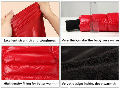 Baby Down Jacket Baby Cotton-padded Coat Boys Girls Clothing Child Winter Thickening Boys Girls Outwear