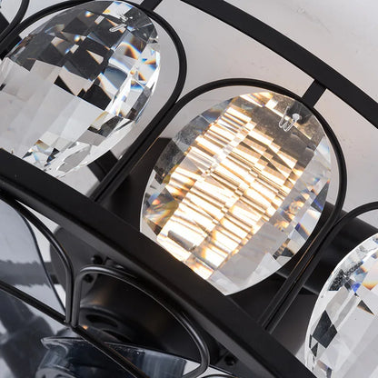 Industrial LED Black Metal Lamp With Remote Control for Home Bedroom Loft Retro Ceiling Fan Light