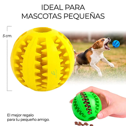 Elegate Mas.05.2 Manual Pet Feeder Ball Rounded Dogs Cats Plastic Interactive Food Dispensing Toy Indoor Use Solid Blue Co