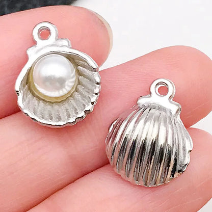 Hot Sale Natural Crafts Alloy Ocean Starfish Conch Seashell Enamel for DIY Nautical Jewelry Making Home Decoration