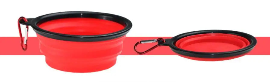 Eco Friendly High Quality Pure Solid Color Dog Silicone Outdoor Collapsible Bowl Cheap Dog Accessories Pet Feeder Bowls