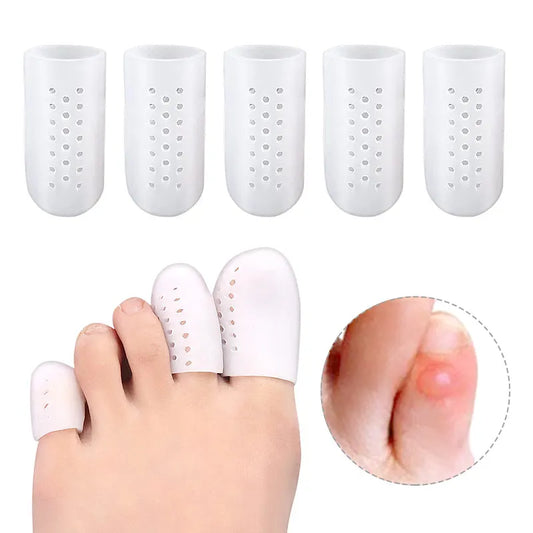 Toe Protector Breathable Gel Toe Cap Silicone Toe Cover Sleeves with Holes Provides Relief From Missing or Ingrown Toenails