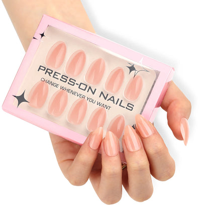 Solid Color press on nails wholesale short fake nails high quality false nails acrylic pmma  custom label Drop Shipping