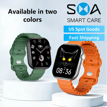 US Fast Ship Smartwatch for Men 2.01" AMOLED Display Always-on Heart Rate Monitor IP68 Waterproof Multi-Sport Tracker with Sleep