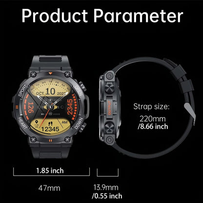 SENBONO Men Smart Watch Round Big Screen Wireless Dial Answer Call Fitness Tracker Outdoor Sports Smartwatch for IPhone Android