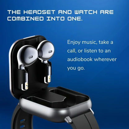 2-in-1 Smart Watch with Earbuds Wireless 2. 01 Inch Display TWS Earphones Headset Make Answer Call Sport Smartwatch for