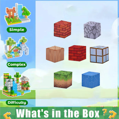 103pcs Magnetic Block Puzzles DIY Educational Assembly Building Blocks Bagnetic Attraction 2.5cm Large Particle Kids Toys