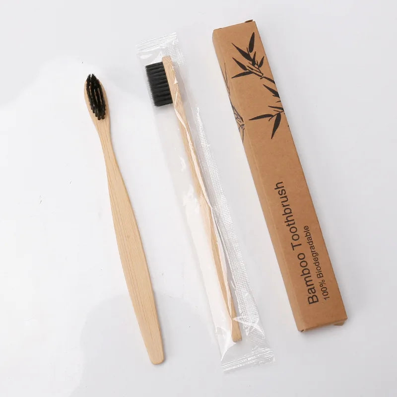 Eco-friendly Travel Hotel Soft Bristle Bamboo Toothbrush With Cheap Price