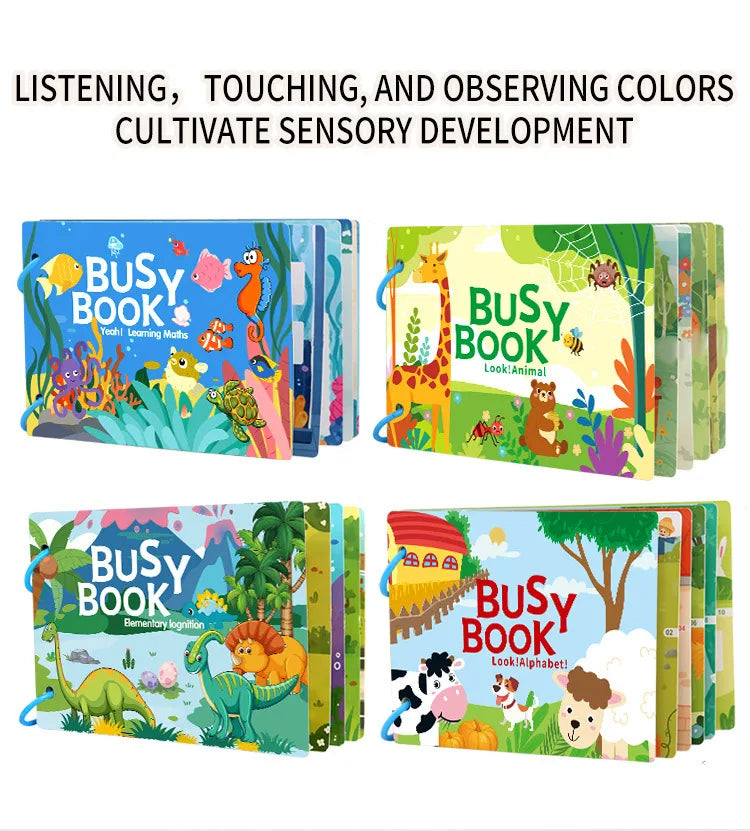 Montessori Educational Toys Preschool Kindergarten Learning Busy Book Sticker Activities for Kids Picture Books XH XHCP-241105