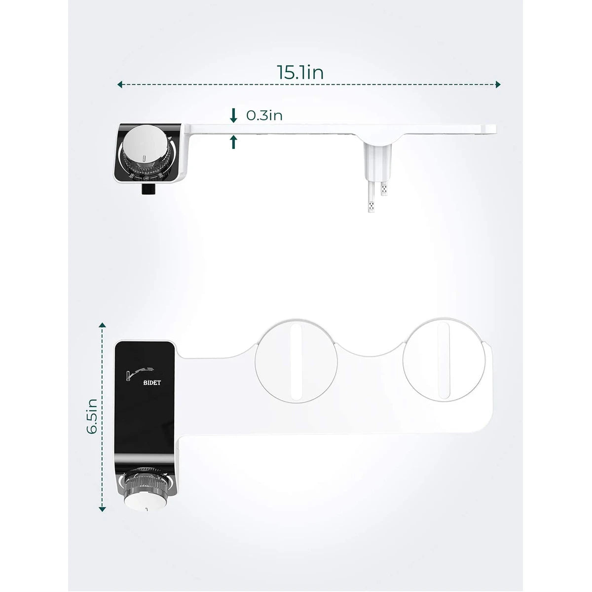 Bidet Toilet Seat Attachment Non-Electric Self-Cleaning Dual Nozzles Wash Hot Cold Mixer Water Lady Bathroom Accessories Sprayer