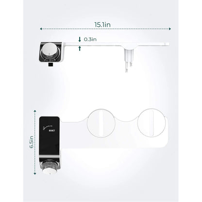 Bidet Toilet Seat Attachment Non-Electric Self-Cleaning Dual Nozzles Wash Hot Cold Mixer Water Lady Bathroom Accessories Sprayer