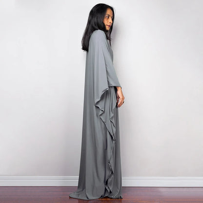 Trendy Design Knot Beach Maxi Dresses Solid V Neck Women Dress Clothing