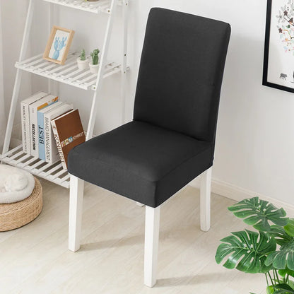 Simple Modern Household Dining Chair Slipcover Half-Pack Stretch Polyester Cover Wear-Resistant and Dustproof