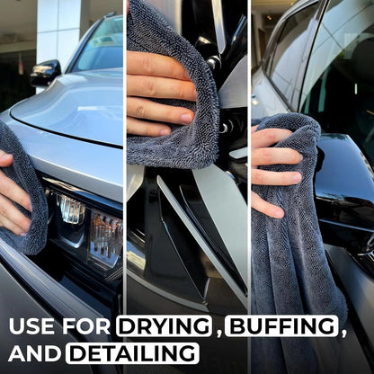 60*90cm 1200 GSM Edgeless Microfiber Car Drying Towel Excellent Water Take Ability Large
