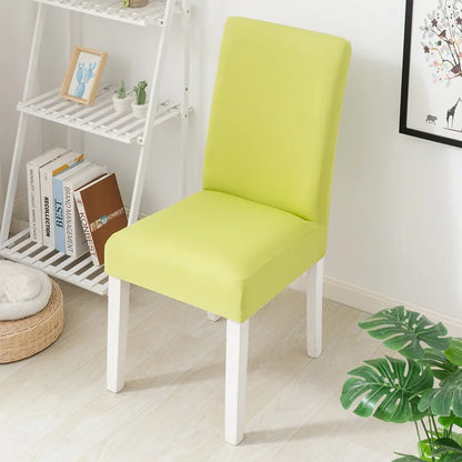 Simple Modern Household Dining Chair Slipcover Half-Pack Stretch Polyester Cover Wear-Resistant and Dustproof