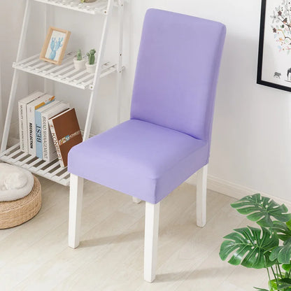 Simple Modern Household Dining Chair Slipcover Half-Pack Stretch Polyester Cover Wear-Resistant and Dustproof