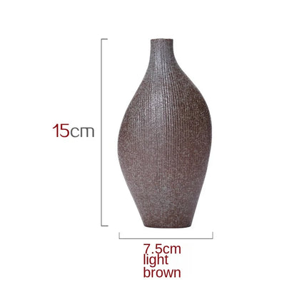 Stoneware Vase Japanese Retro Mini Floret Creative Porcelain Bottle Tea Ceremony Crafts Hydroponic Flower Pot
