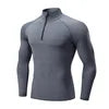Wholesale Custom Logo Breathable Long Sleeve Men's Gym T-Shirt Active Wear Jogging Sports T-Shirt Soft Elastic Fitness T-Shirt