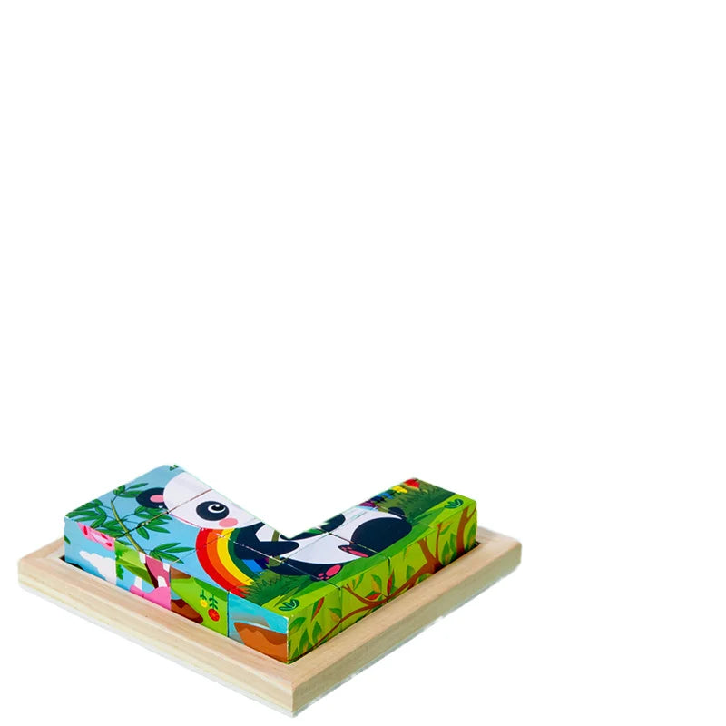 New Design Six Themes Wooden 3D Puzzle Unisex Montessori Educational Toy for Early Childhood Cartoony Good Helper CE Approved