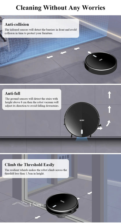 Robot Vacuum Cleaner G20S, 6000Pa Suction,Remote Upgrade, 2 in1 Wet Dry Mop, Wifi App, Smart Vaccum Auto Floor Washing for Home,