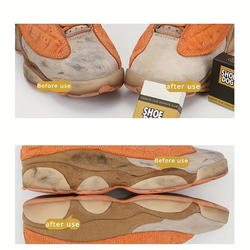 2Pcs Suede Shoe Cleaner Rubber Eraser - Non-electric Stain Remover for Sneakers, Clothing, Glass, Walls, Floors, Furniture