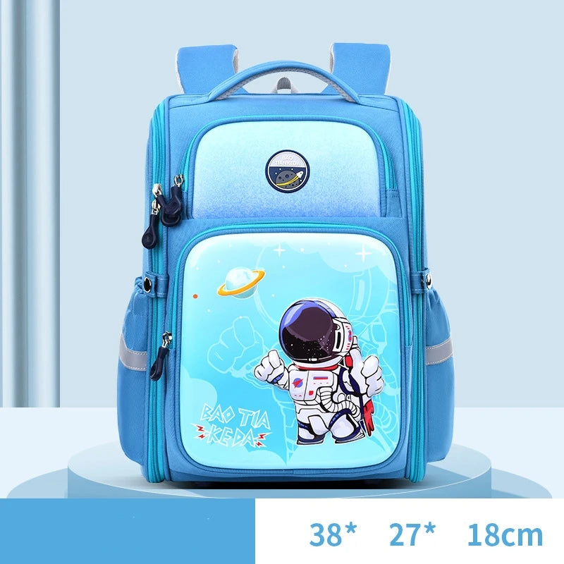 New Cartoon School Bag for Students Grades 1-6 Large Capacity Waterproof Shoulder Bag Mochila Escolar
