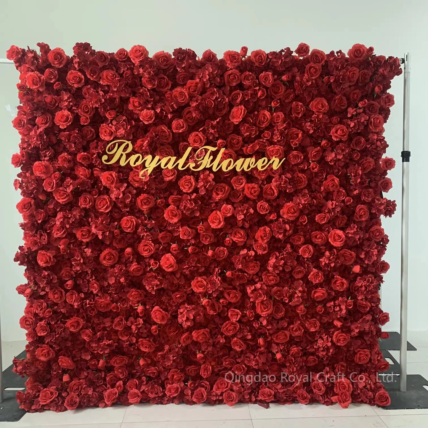3d Roll up Wedding Event Floral Artificial Rose Flower Wall Decor for Garden Backdrop Home Party Decoration