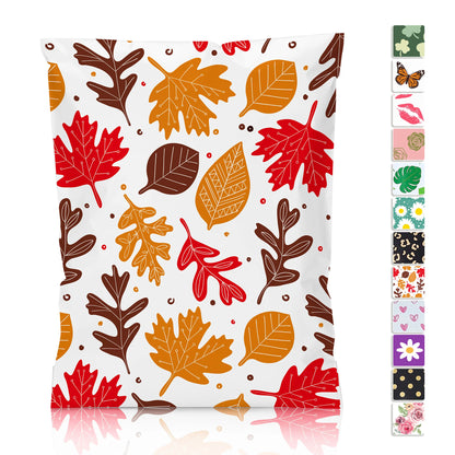 2-Day 5-Day Shipping! 100 Pack 10x13 Inch Maple Leaf Poly Mailers 2 Mil Self-Adhesive Waterproof Bags Eco-Friendly 100%