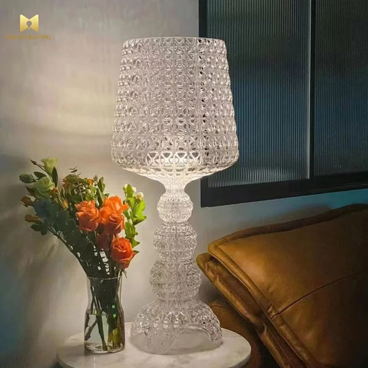 Modern Style High Tech Thermoplastic Polymer Hollow Out Table Lamp