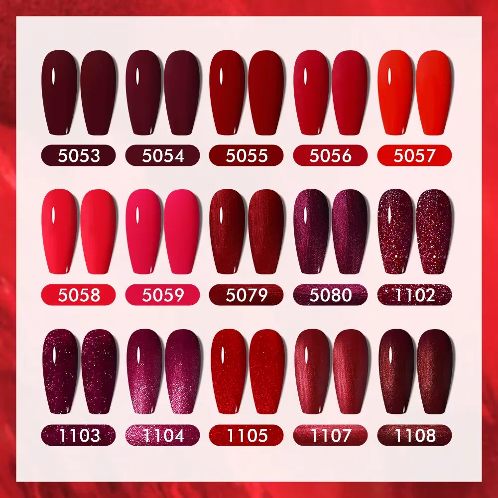 Rainbow Ghini 15ml HEMA TPO FREE Christmas Dark Red Wine Color Series Gel Nail Polish UV Nail Enamels Varnish Nail Supplies