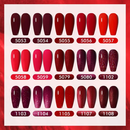 Rainbow Ghini 15ml HEMA TPO FREE Christmas Dark Red Wine Color Series Gel Nail Polish UV Nail Enamels Varnish Nail Supplies