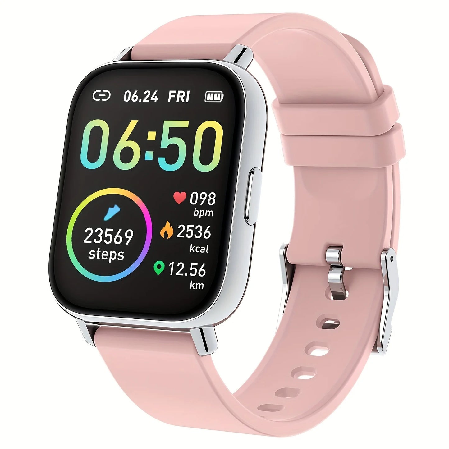 1.69" Touch Screen Smartwatch, a Fitness Tracker Featuring a Sleep Monitor and Step Counter,Supports 10 Sports Modes for Running