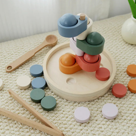 Montessori Toys Educational Wooden Kids Toys Math Teaching Aids Color Classification Math Toys Best Gifts for Children