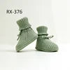 Factory Cute Soft Infant Baby Socks Organic Cotton Knitted Crochet Baby Shoes