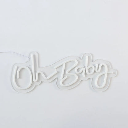 Oh Baby Creative Neon Sign LED Luminous Letter Style Atmosphere Decoration Acrylic