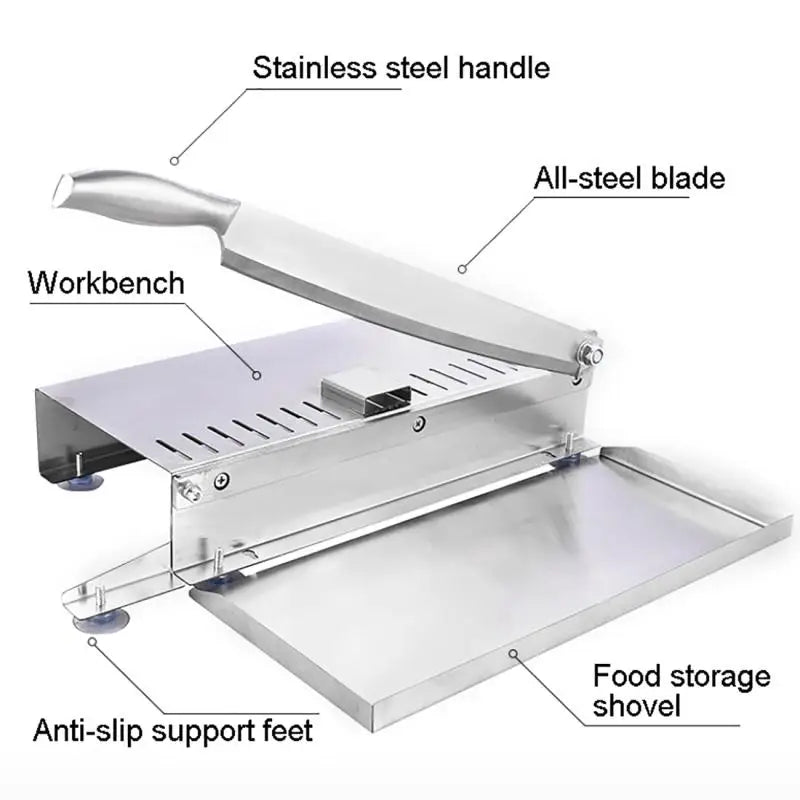 Kitchen Tools Meat Slicing Machine Stainless Steel Household Manual Thickness Adjustable Meat and Vegetables Slicer Gadget