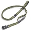 2in1 Car Leash for Medium Large Dogs Reflective Khaki Tactical Design Explosion Proof Frog Buckle Customizable Nylon Pet