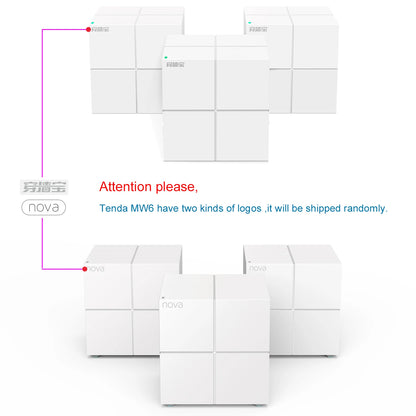 Tenda MW6 Mesh Wireless Gigabit Router 11AC Dual-Band 2.4G/5.0GHz Whole Home Wifi Coverage System Long Range Bridge Repeater