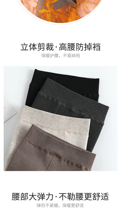 Girls winter plus velvet extra thick pantyhose child strips warm pants Polar Fleece Lining kids baby leggings cotton stockings