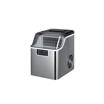 Hicon Tisch-Eiswürfelmaschine, 1 Gallone (3,8 Liter), automatische Selbstreinigung, quadratische Eiswürfel, 44 Pfund (20 kg)/24 Stunden, 24 Eiswürfel in 15 Minuten, inklusive Eisschaufel