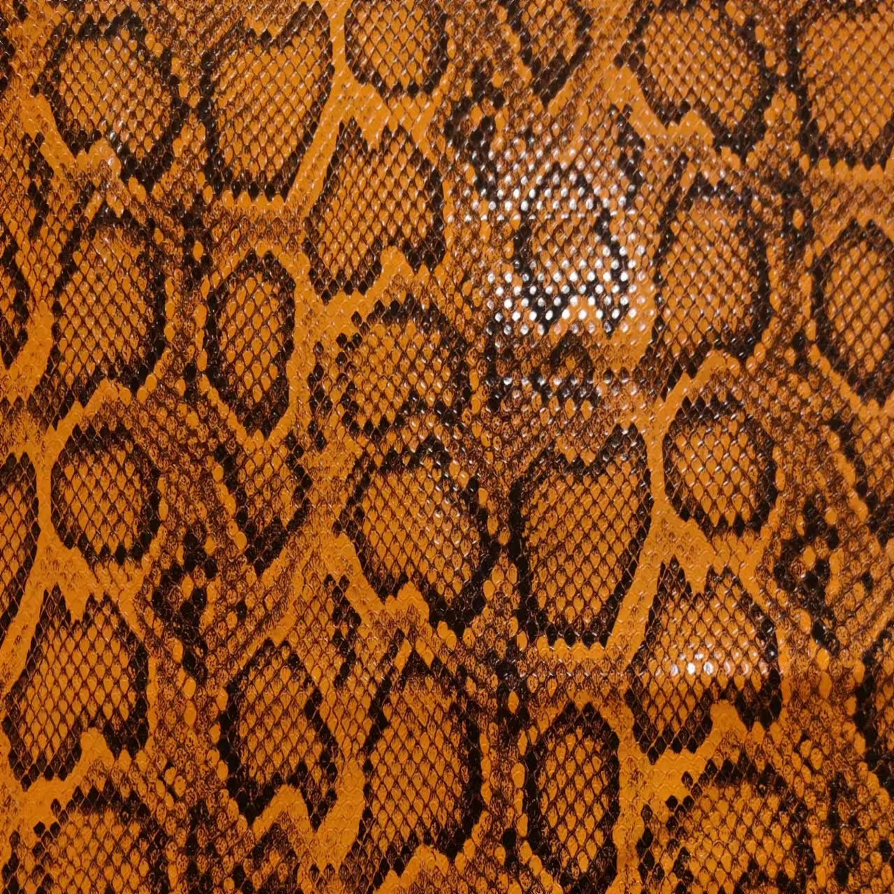 A-4109 PU Artificial Snake Skin Print Glossy Fabric Eco-Friendly Synthetic Leather for Bags Sofa Customization for Furniture