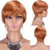 Pixie Cut Human Hair Wig Short Straight  Layered Full Machine Made Wig 100% Remy Human Hair for Black Women Natural