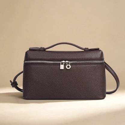 Signature Chic Lunch Bag Versatile Single-Shoulder Pu Cosmetic Bag Women Niche Elegant Crossbody Box Purse Zipper Small